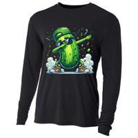 Dabbing Pickle Dancing Cucumber Lover Funny Sunglass Gift Cooling Performance Long Sleeve Crew