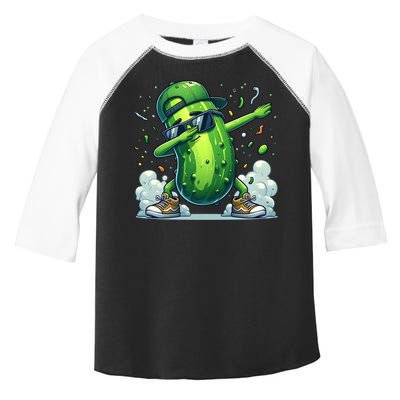 Dabbing Pickle Dancing Cucumber Lover Funny Sunglass Gift Toddler Fine Jersey T-Shirt