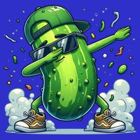 Dabbing Pickle Dancing Cucumber Lover Funny Sunglass Gift Apron