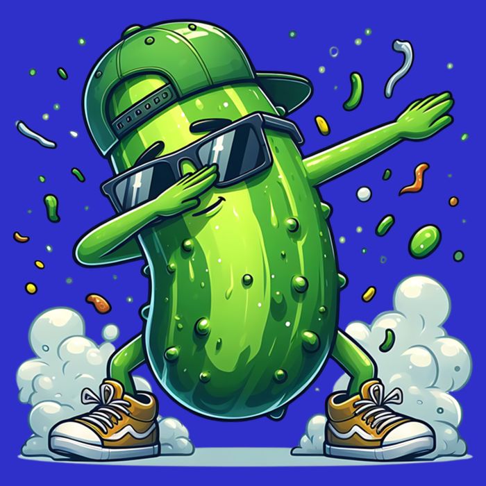 Dabbing Pickle Dancing Cucumber Lover Funny Sunglass Gift Apron