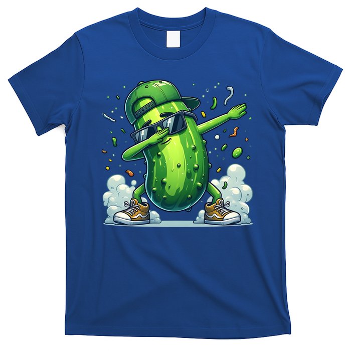 Dabbing Pickle Dancing Cucumber Lover Funny Sunglass Gift T-Shirt
