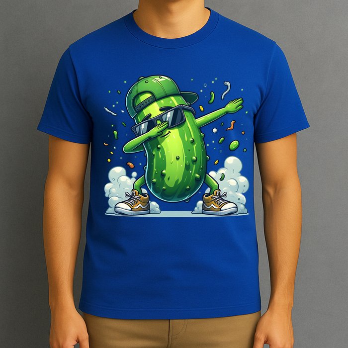Dabbing Pickle Dancing Cucumber Lover Funny Sunglass Gift T-Shirt