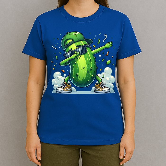 Dabbing Pickle Dancing Cucumber Lover Funny Sunglass Gift T-Shirt