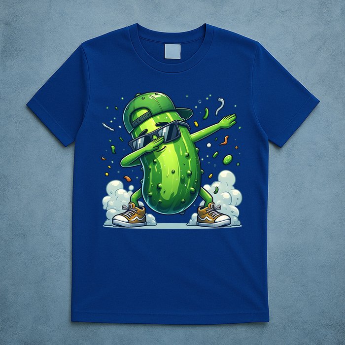 Dabbing Pickle Dancing Cucumber Lover Funny Sunglass Gift T-Shirt