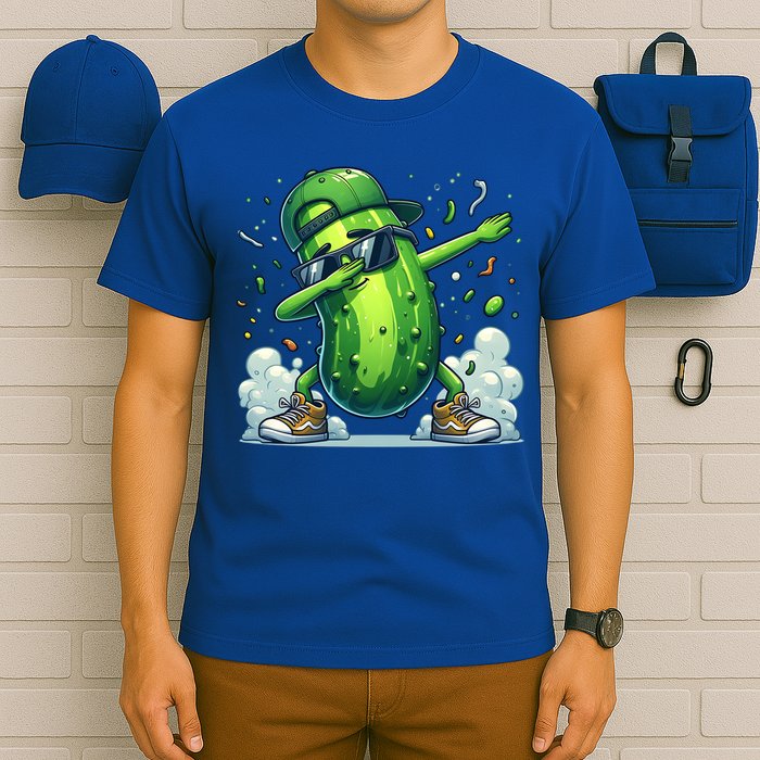 Dabbing Pickle Dancing Cucumber Lover Funny Sunglass Gift T-Shirt
