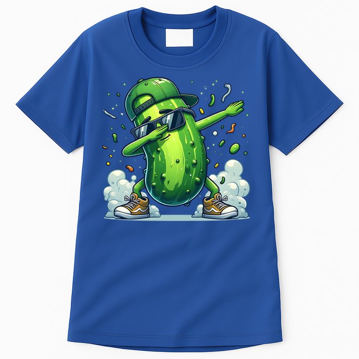 Dabbing Pickle Dancing Cucumber Lover Funny Sunglass Gift Tall T-Shirt