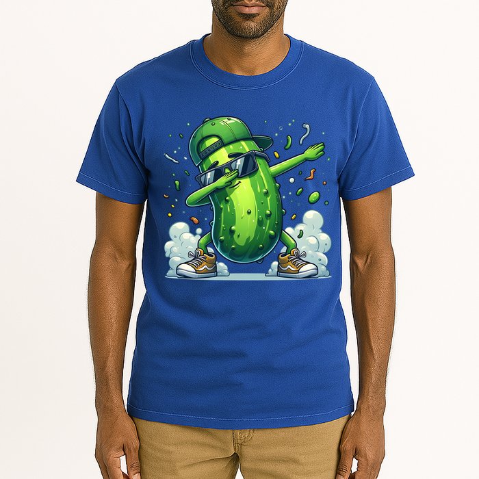 Dabbing Pickle Dancing Cucumber Lover Funny Sunglass Gift Tall T-Shirt