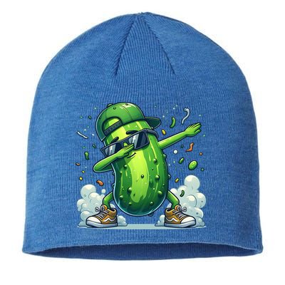 Dabbing Pickle Dancing Cucumber Lover Funny Sunglass Gift Sustainable Beanie