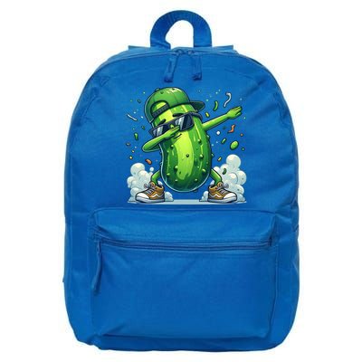 Dabbing Pickle Dancing Cucumber Lover Funny Sunglass Gift 16 in Basic Backpack