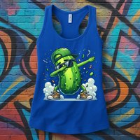 Dabbing Pickle Dancing Cucumber Lover Funny Sunglass Gift Womens Tank Top