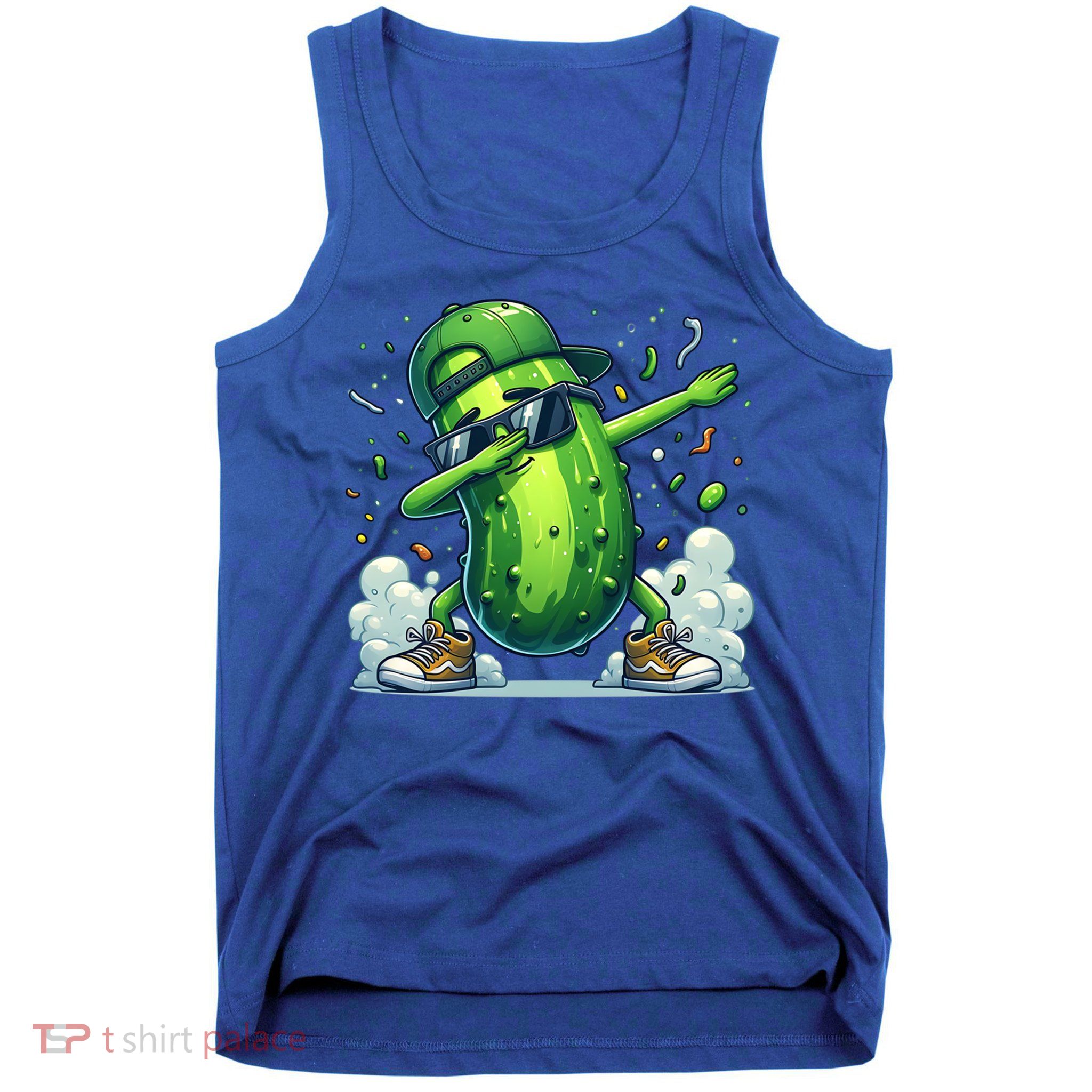 Dabbing Pickle Dancing Cucumber Lover Funny Sunglass Gift Tank Top