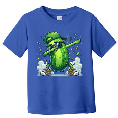 Dabbing Pickle Dancing Cucumber Lover Funny Sunglass Gift Toddler T-Shirt