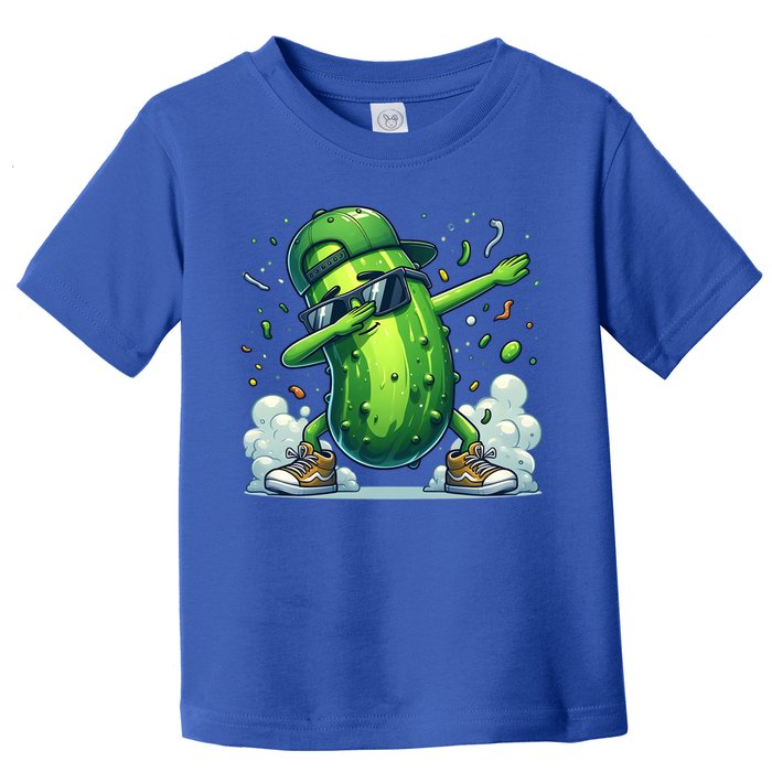 Dabbing Pickle Dancing Cucumber Lover Funny Sunglass Gift Toddler T-Shirt