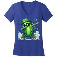 Dabbing Pickle Dancing Cucumber Lover Funny Sunglass Gift Women's V-Neck T-Shirt