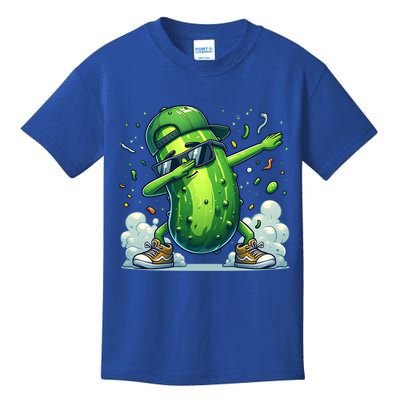 Dabbing Pickle Dancing Cucumber Lover Funny Sunglass Gift Kids T-Shirt