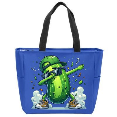 Dabbing Pickle Dancing Cucumber Lover Funny Sunglass Gift Zip Tote Bag