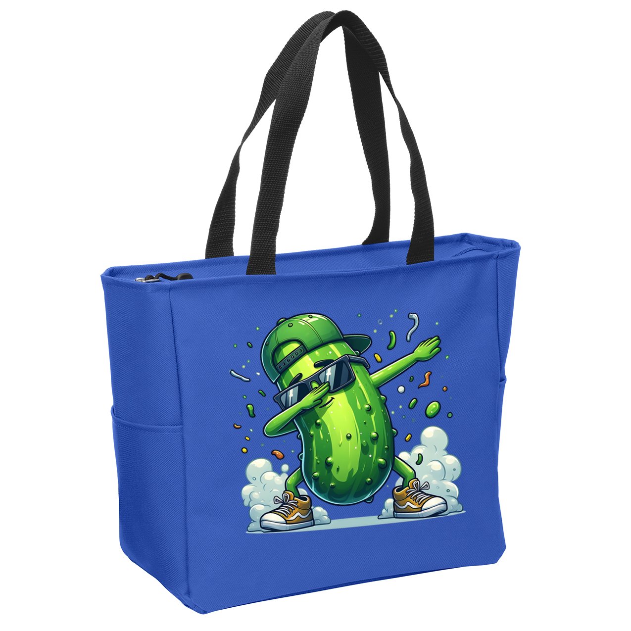 Dabbing Pickle Dancing Cucumber Lover Funny Sunglass Gift Zip Tote Bag