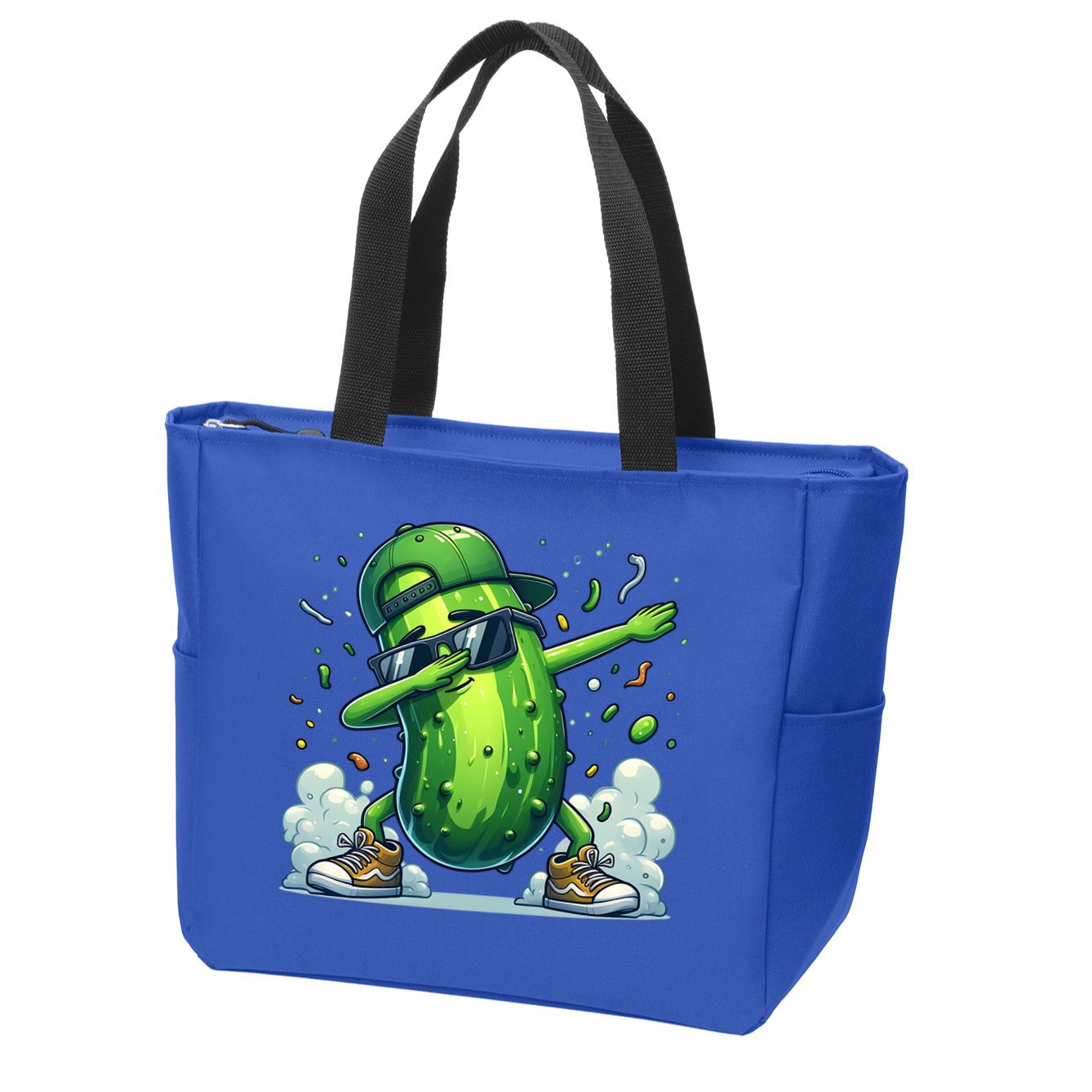Dabbing Pickle Dancing Cucumber Lover Funny Sunglass Gift Zip Tote Bag