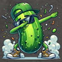 Dabbing Pickle Dancing Cucumber Lover Funny Sunglass Gift Vector Backpack