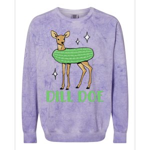 Dill Pickle Dill Doe Dark Inappropriate Offensive Colorblast Crewneck Sweatshirt