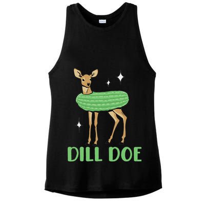 Dill Pickle Dill Doe Dark Inappropriate Offensive Ladies PosiCharge Tri-Blend Wicking Tank