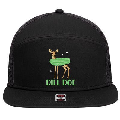 Dill Pickle Dill Doe Dark Inappropriate Offensive 7 Panel Mesh Trucker Snapback Hat