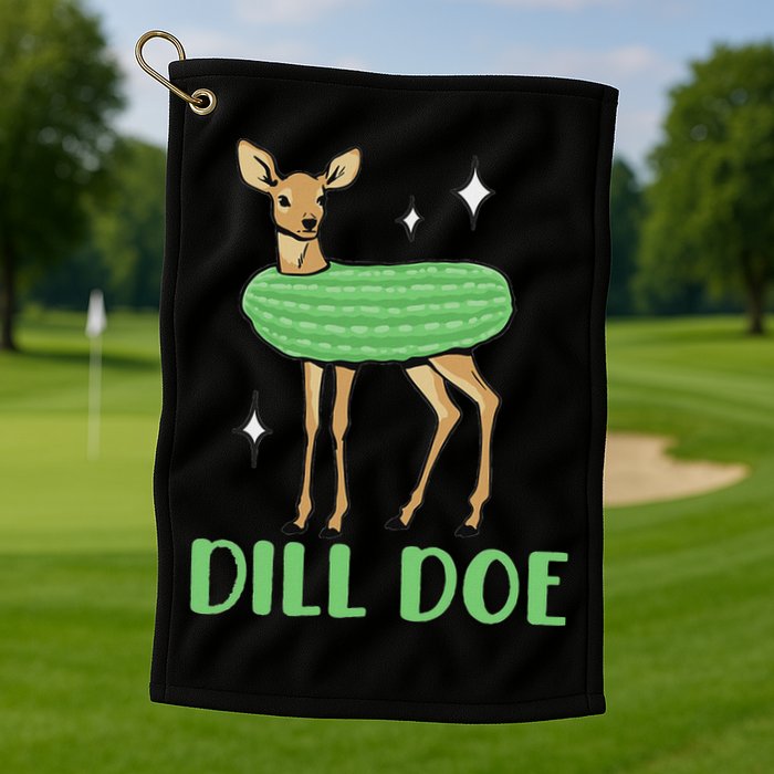 Dill Pickle Dill Doe Dark Inappropriate Offensive Golf Towel