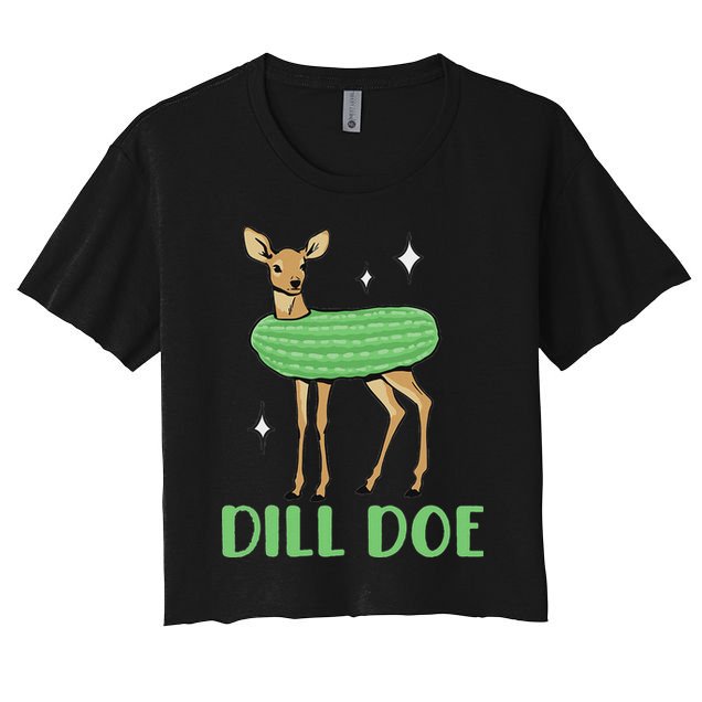 Dill Pickle Dill Doe Dark Inappropriate Offensive Crop Top