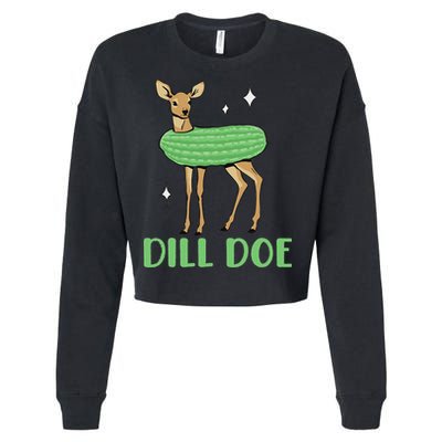 Dill Pickle Dill Doe Dark Inappropriate Offensive Cropped Pullover Crew