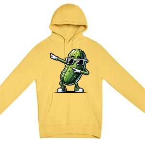 Dabbing Pickle Dancing Cucumber Pickle Food Squad Gift Premium Pullover Hoodie