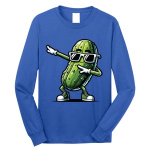 Dabbing Pickle Dancing Cucumber Pickle Food Squad Gift Long Sleeve Shirt