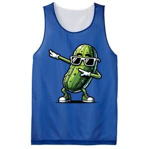 Dabbing Pickle Dancing Cucumber Pickle Food Squad Gift Mesh Reversible Basketball Jersey Tank