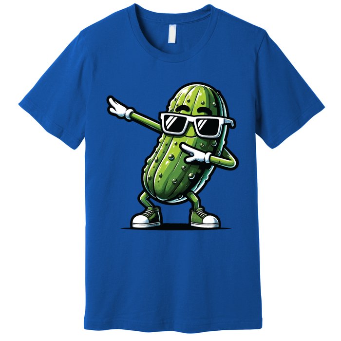 Dabbing Pickle Dancing Cucumber Pickle Food Squad Gift Premium T-Shirt