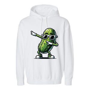 Dabbing Pickle Dancing Cucumber Pickle Food Squad Gift Garment-Dyed Fleece Hoodie