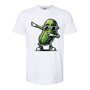 Dabbing Pickle Dancing Cucumber Pickle Food Squad Gift Softstyle CVC T-Shirt