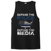 Defend Police Defund The Media American Flag USA PosiCharge Competitor Tank