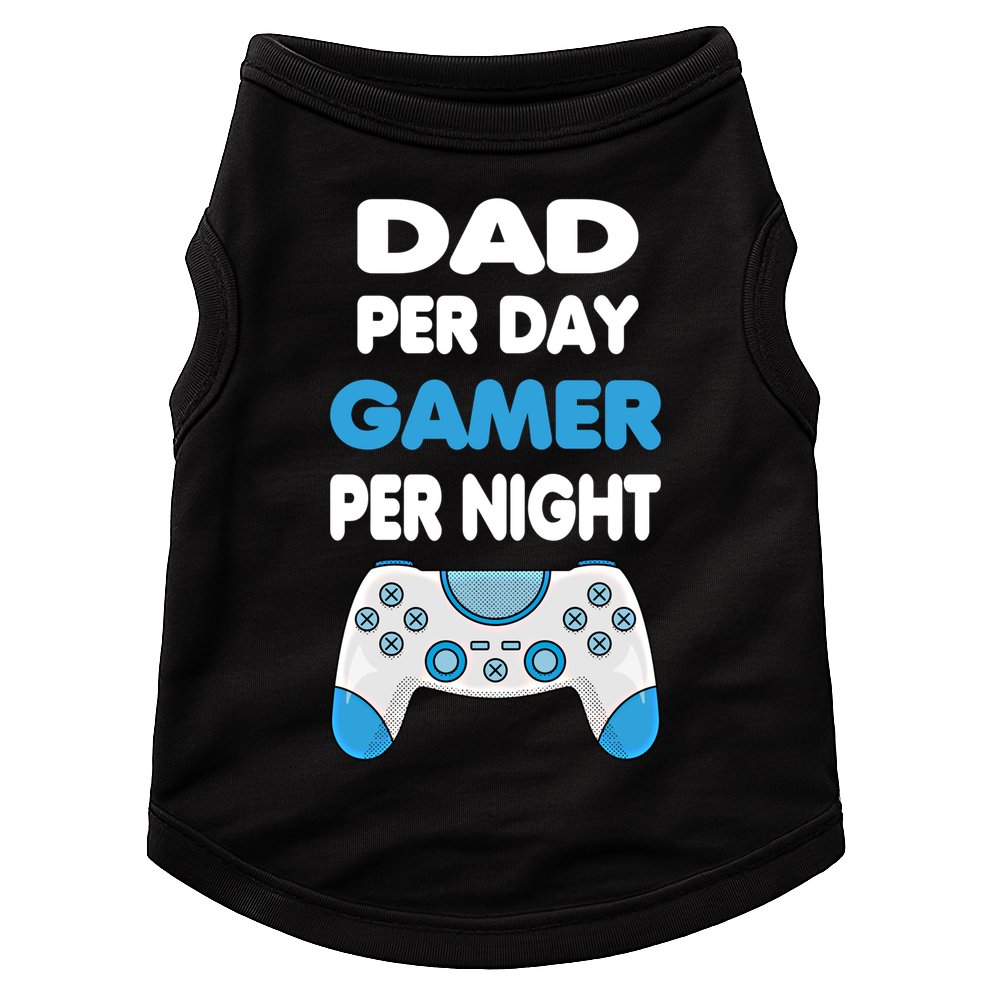 Dad Per Day Gamer Per Night Gamer Fathers Day Idea Gift Doggie Tank