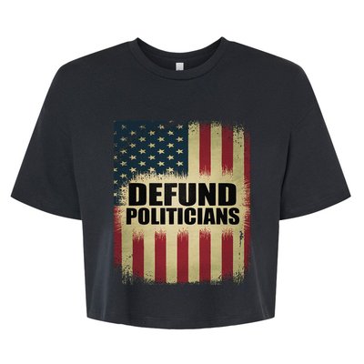 Defund Politicians Defund D.C. Clear The Swamp Bella+Canvas Jersey Crop Tee