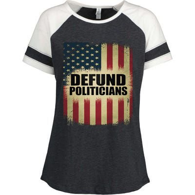 Defund Politicians Defund D.C. Clear The Swamp Enza Ladies Jersey Colorblock Tee