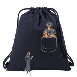 Dachshund Pocket Drawstring Bag