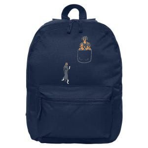 Dachshund Pocket 16 in Basic Backpack