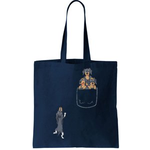 Dachshund Pocket Tote Bag