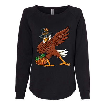 Dabbing Pilgrim Eagle Thanksgiving Funny Gift Womens California Wash Sweatshirt