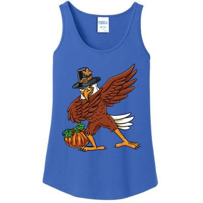 Dabbing Pilgrim Eagle Thanksgiving Funny Gift Ladies Essential Tank