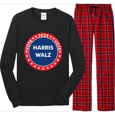 Democratic President Election Campaign 2024 Souvenir Gift Long Sleeve Pajama Set