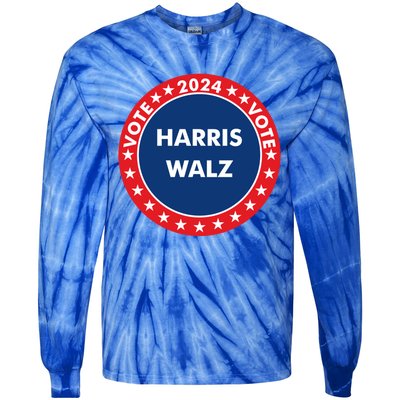 Democratic President Election Campaign 2024 Souvenir Gift Tie-Dye Long Sleeve Shirt