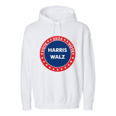 Democratic President Election Campaign 2024 Souvenir Gift Garment-Dyed Fleece Hoodie