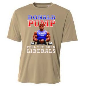 Donald Pump Funny Trump Feel The Burn Liberals 2024 Cooling Performance Crew T-Shirt