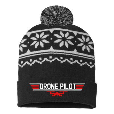 Drone Pilot Funny Quadcopter RC Flying Wings Gift USA-Made Snowflake Beanie