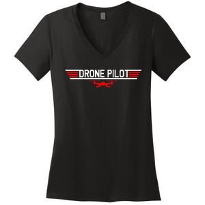 Drone Pilot Funny Quadcopter RC Flying Wings Gift Women's V-Neck T-Shirt